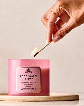Rose Water &amp; Ivy 3-Wick Candle
