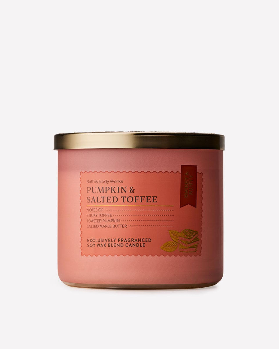 Pumpkin &amp; Salted Toffee 3-Wick Candle