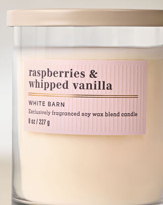 Raspberries &amp; Whipped Vanilla Single Wick Candle