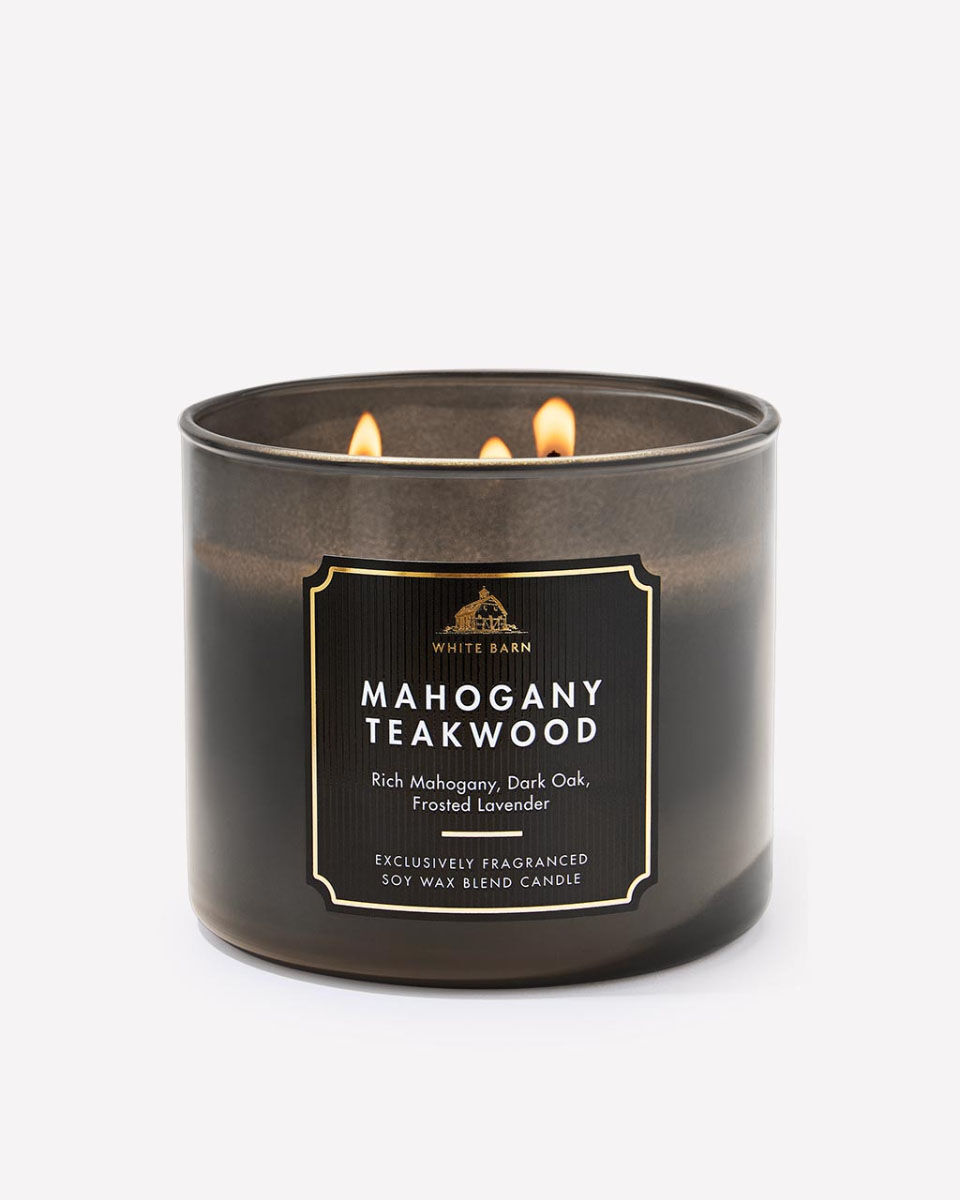 Mahogany Teakwood 3-Wick Candle