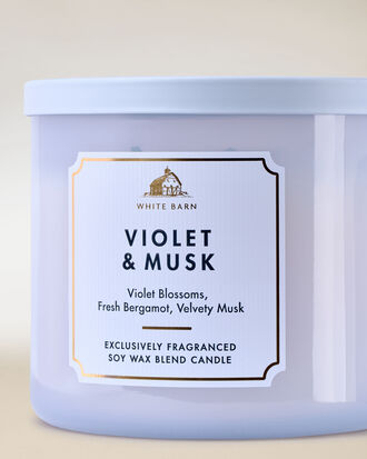 Violet &amp; Musk 3-Wick Candle