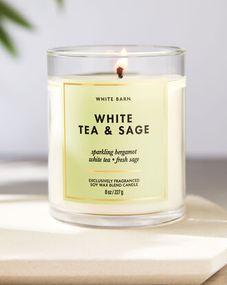 White Tea &amp; Sage Single Wick Candle