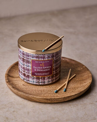 Salted Amber &amp; Bergamot 3-Wick Candle