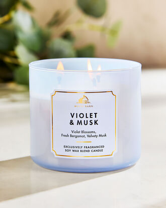 Violet &amp; Musk 3-Wick Candle