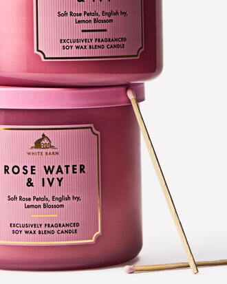 Rose Water &amp; Ivy 3-Wick Candle