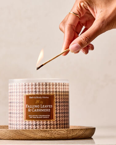 Falling Leaves &amp; Cashmere 3-Wick Candle