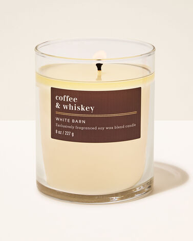 Coffee &amp; Whiskey Single Wick Candle