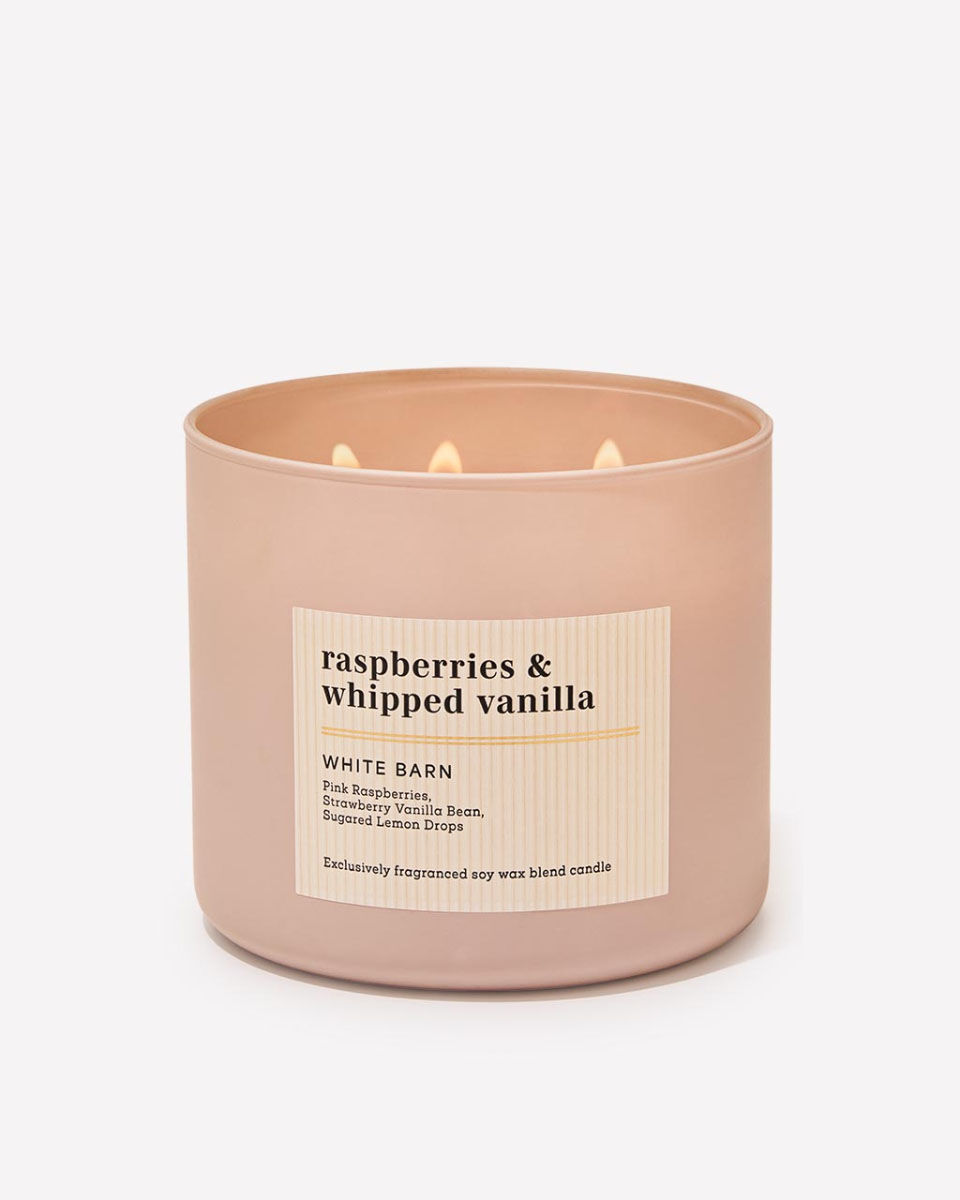 Raspberries &amp; Whipped Vanilla 3-Wick Candle