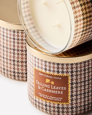 Falling Leaves &amp; Cashmere 3-Wick Candle