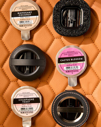 Leather Stitched Car Fragrance Holder