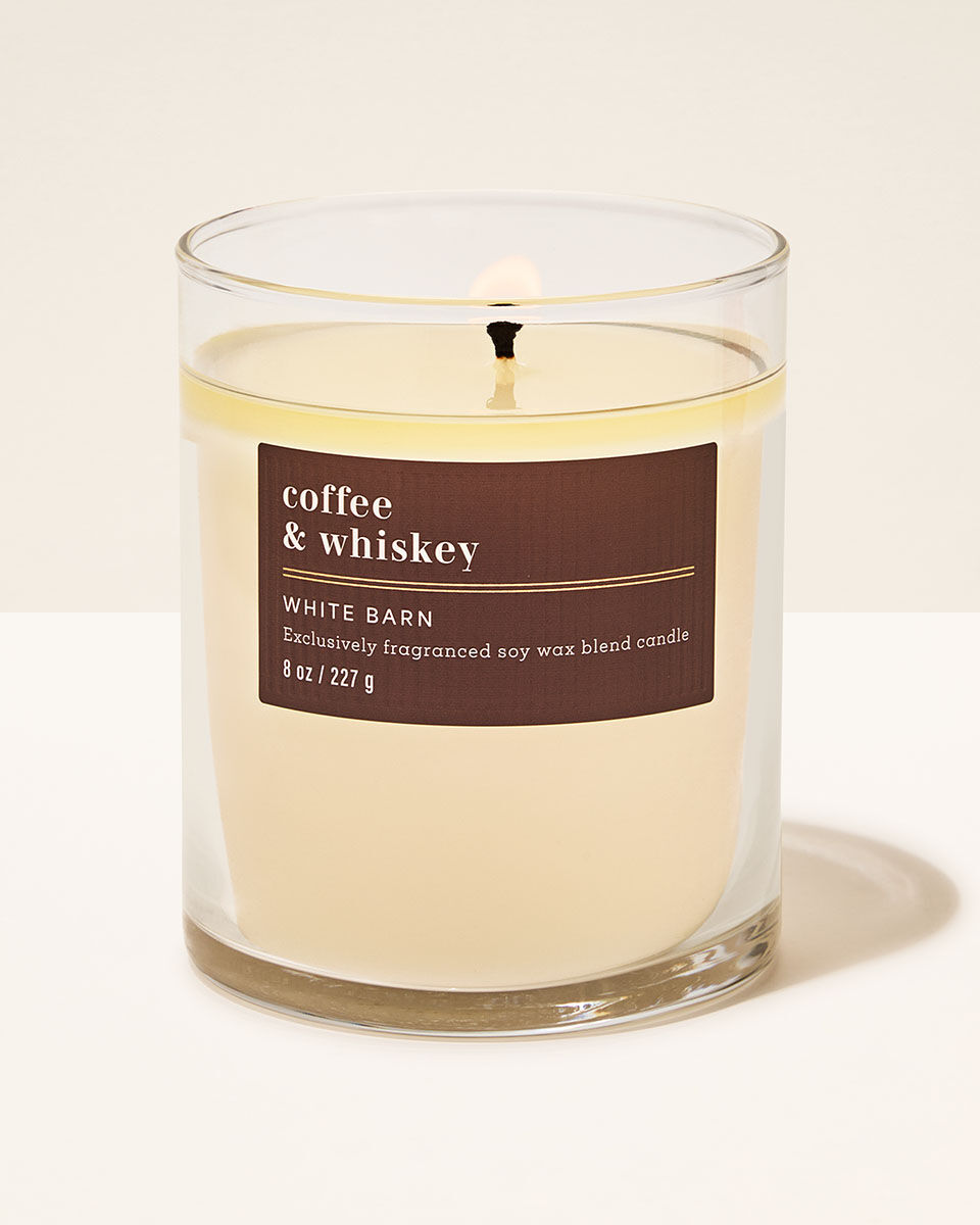 Coffee &amp; Whiskey Single Wick Candle