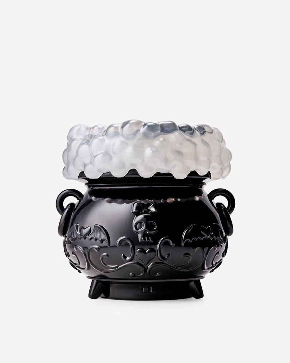 Light-up Color-changing Cauldron Waterglobe 3-Wick Candle Holder