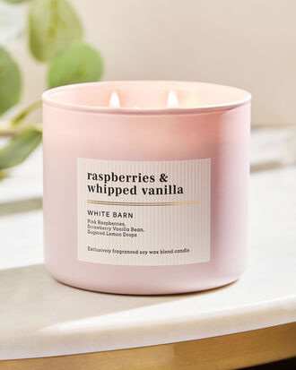 Raspberries &amp; Whipped Vanilla 3-Wick Candle