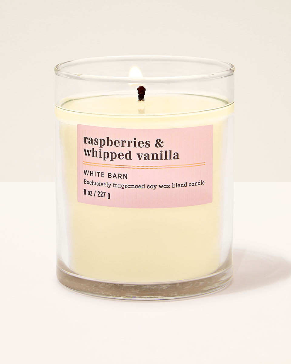 Raspberries &amp; Whipped Vanilla Single Wick Candle