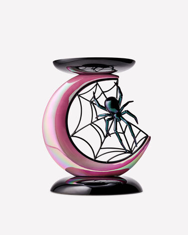 Spider and Moon Pedestal 3-Wick Candle Holder