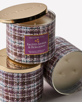Salted Amber &amp; Bergamot 3-Wick Candle